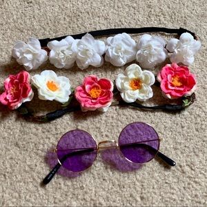 Hippie Bundle: Flower Crowns & Sunglasses